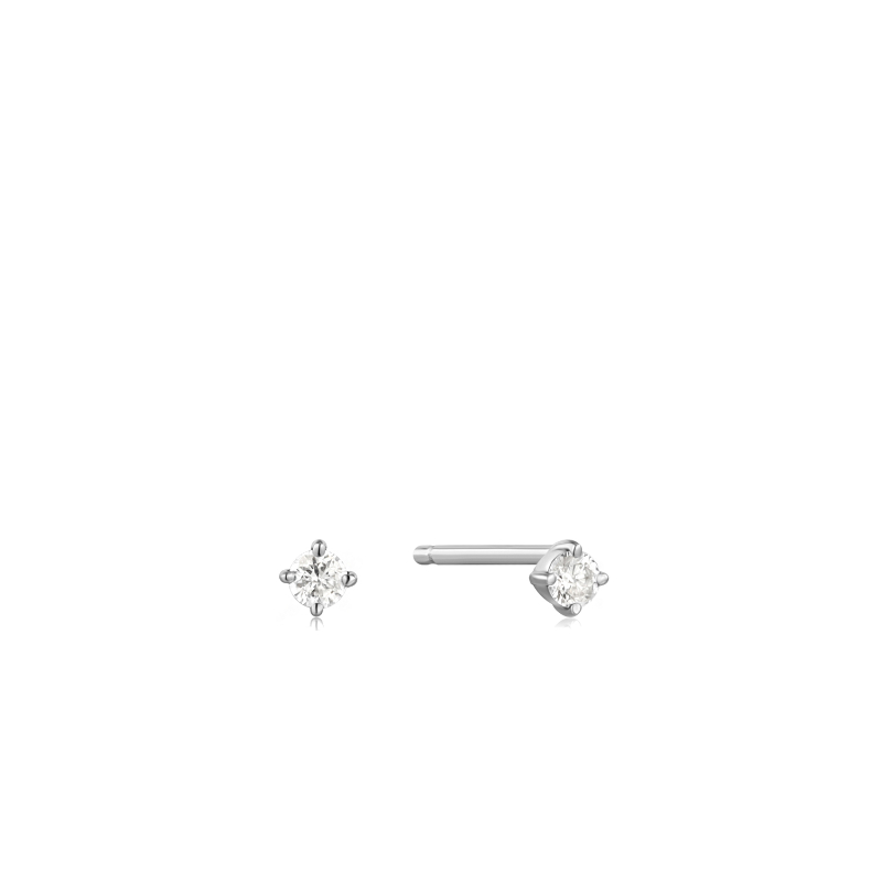 14KT WHITE GOLD NATURAL DIAMOND STUD EARRINGS