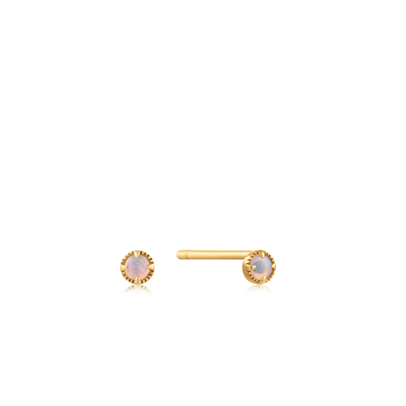 14KT GOLD OPAL STUD EARRINGS