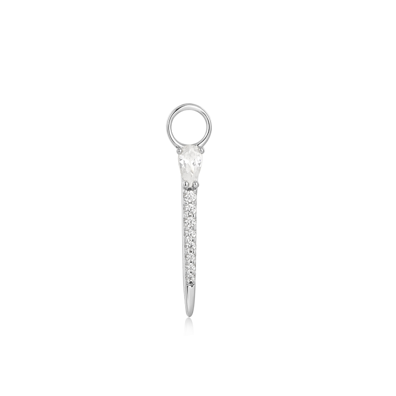 Silver Sparkle Bar Earring Charm