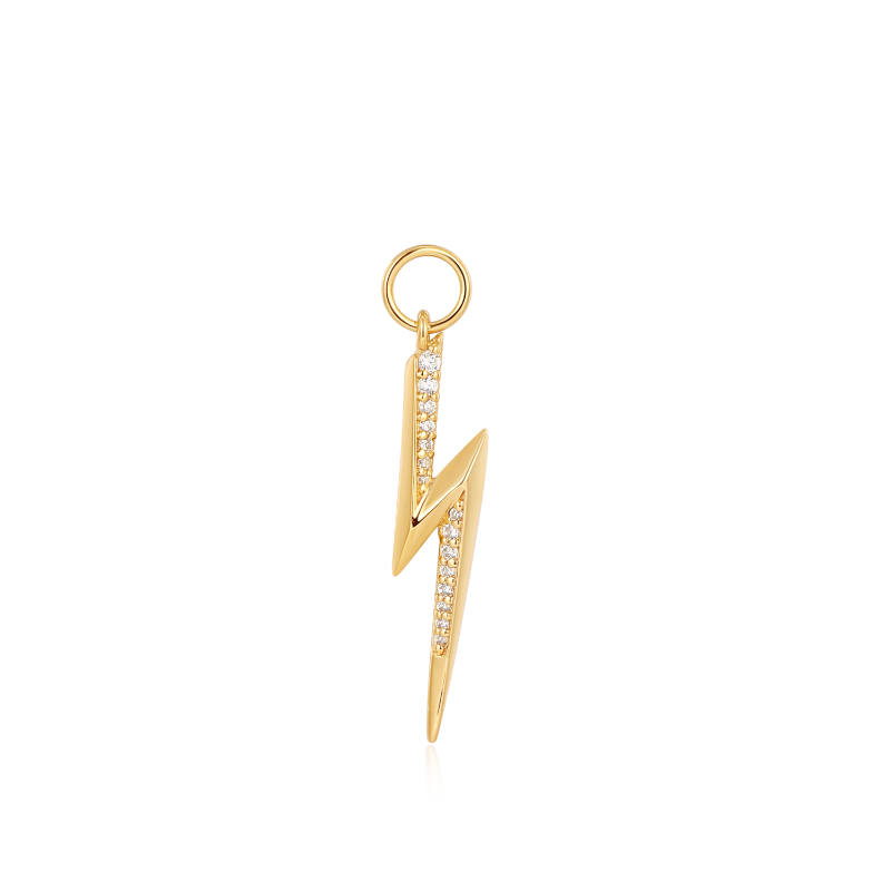 Gold Lightning Earring Charm