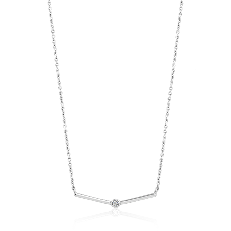 Shimmer Single Stud Necklace