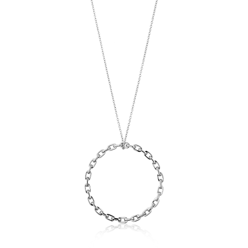 Chain Circle Pendant Necklace