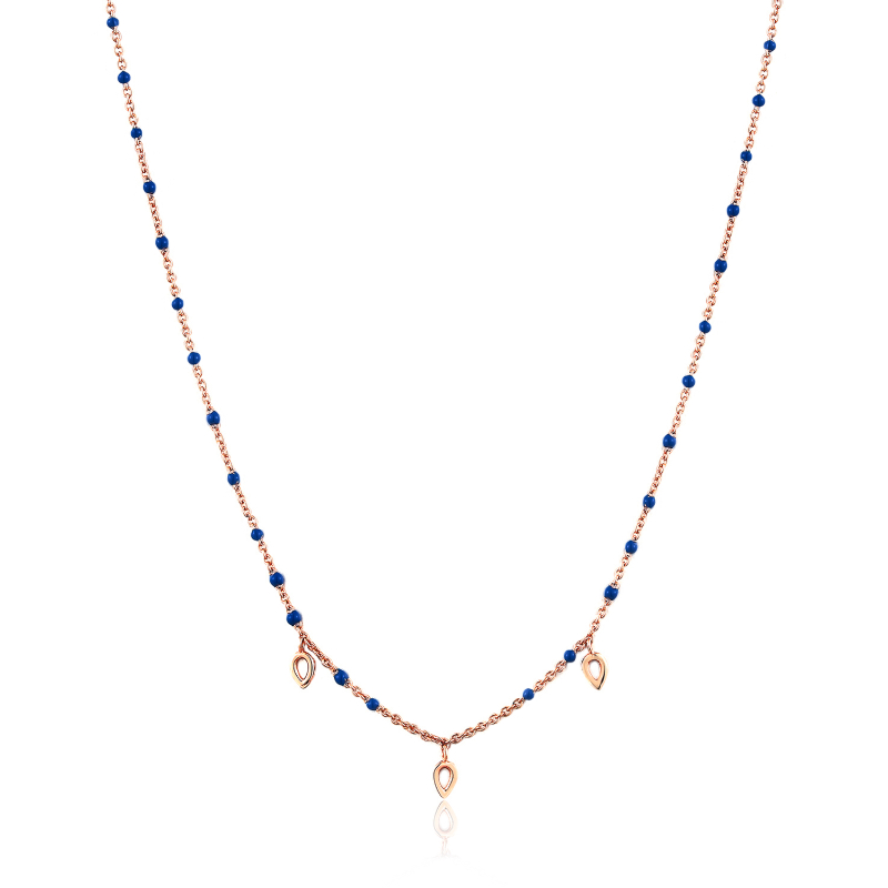 Dotted Triple Raindrop Necklace