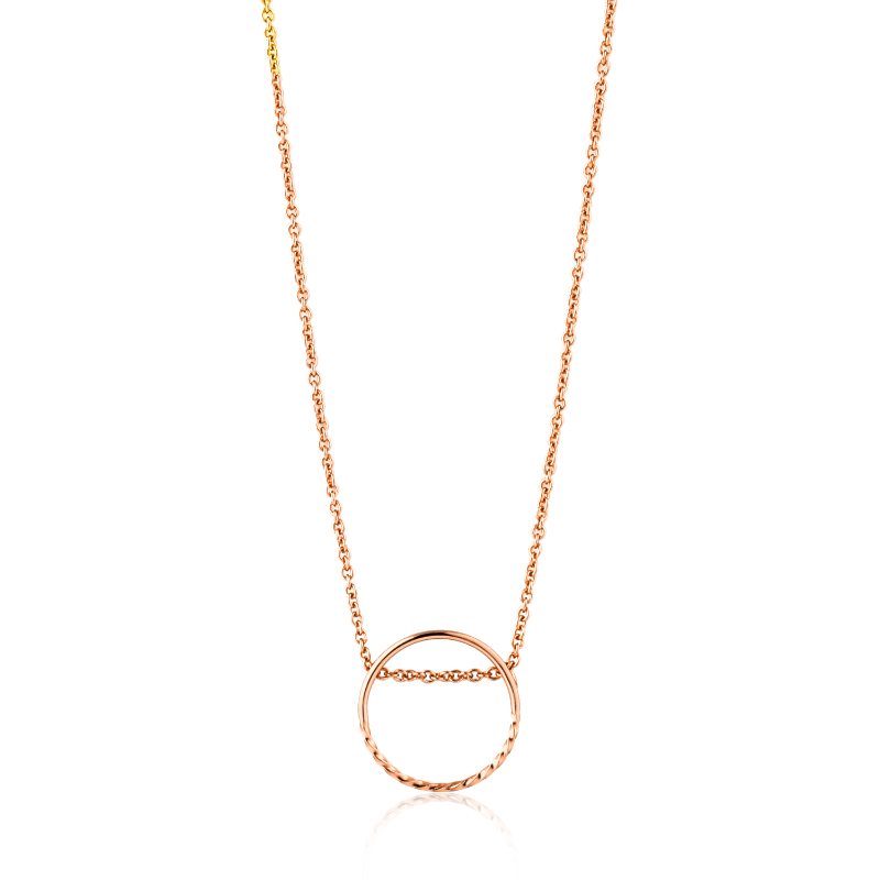 Twist Chain Circle Necklace