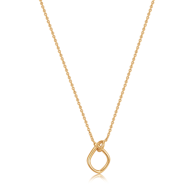 Gold Knot Pendant Necklace