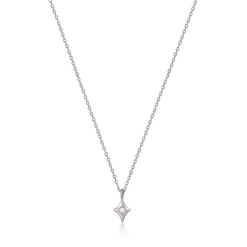 SILVER STAR KYOTO OPAL PENDANT NECKLACE