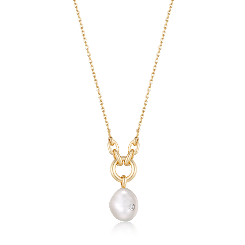 Pearl Sparkle Pendant Necklace