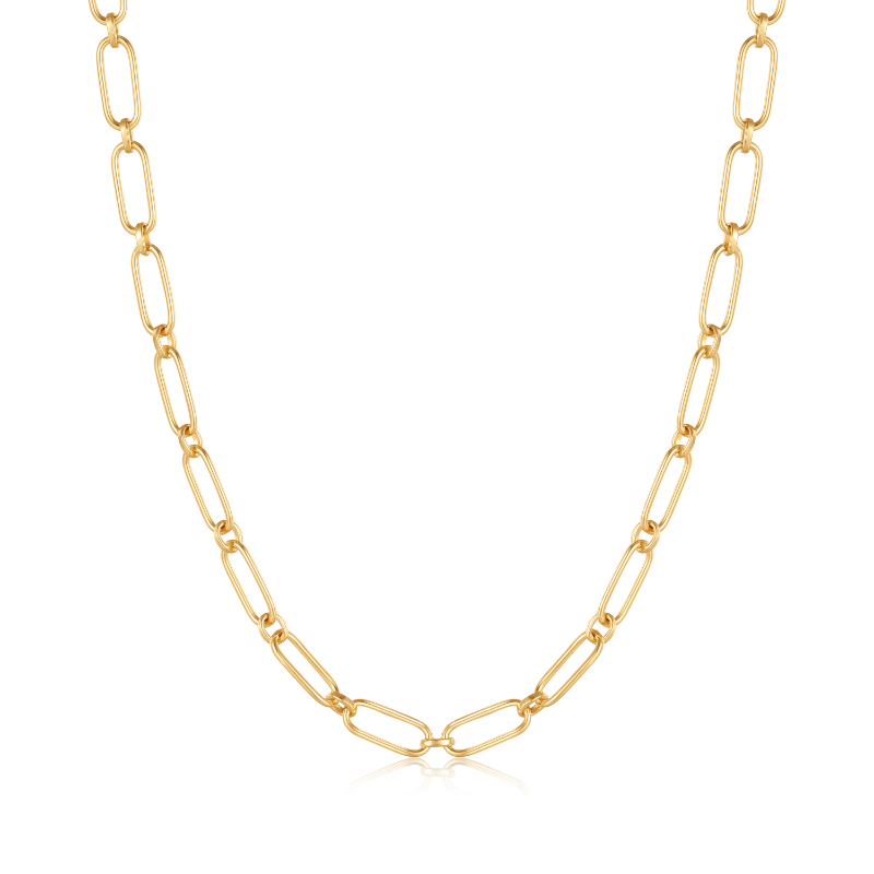 Gold Cable Connect Chunky Chain Necklace