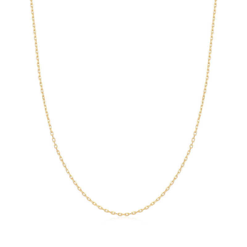 Gold Mini Link Charm Chain Necklace