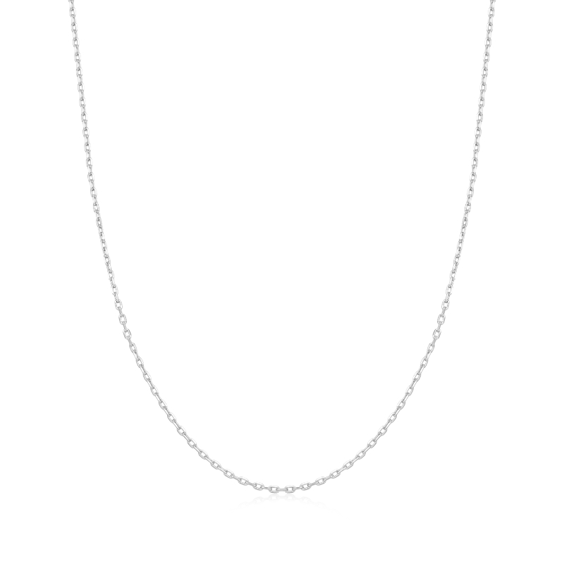 Silver Mini Link Charm Chain Necklace