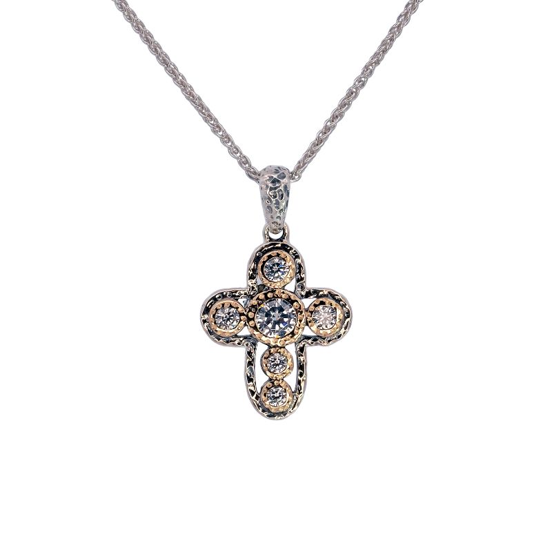 Sterling Silver 10k CZ Celtic Cross