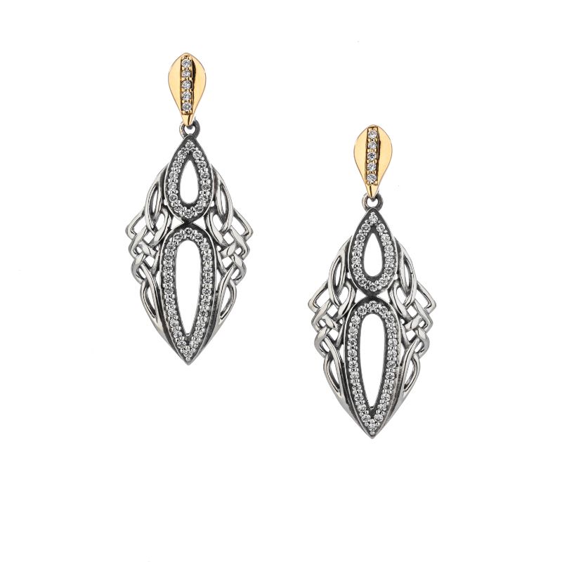 Sterling Silver 10k with CZ Gateway Earrings