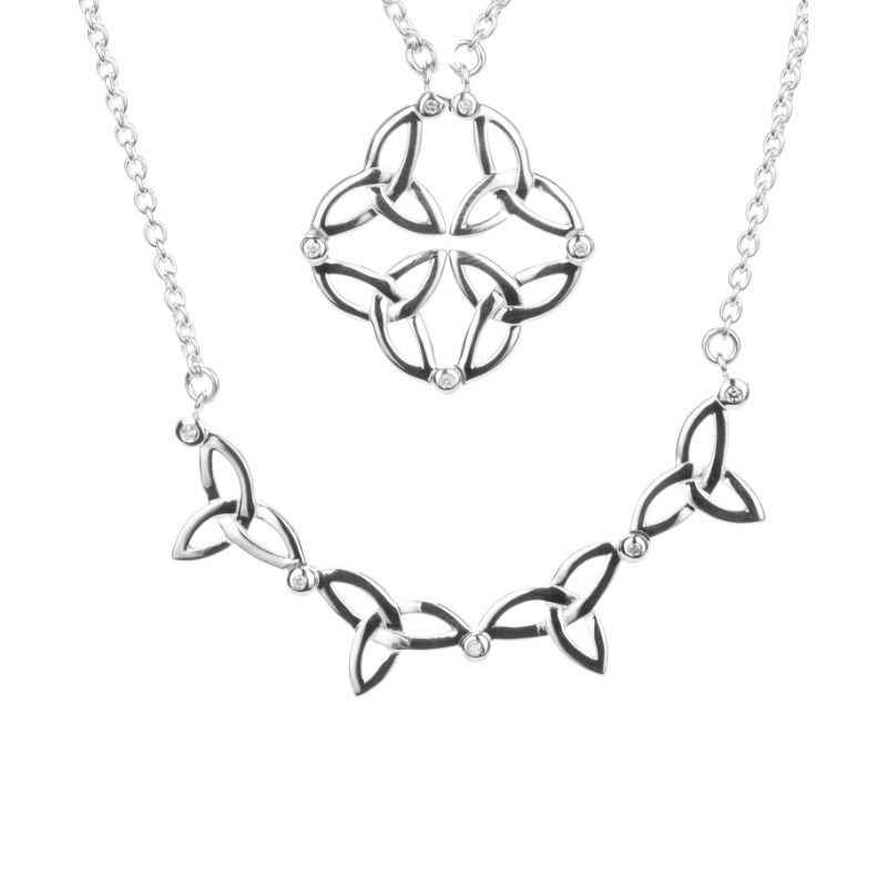 Sterling Silver Diamond 2-in-1 Synergy Necklet