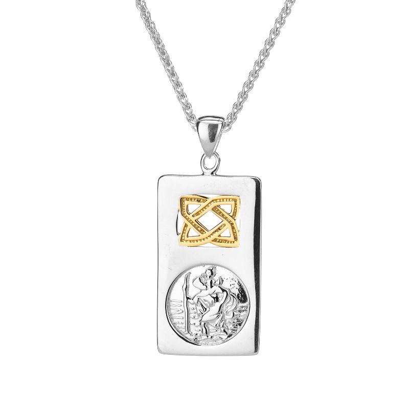 Sterling Silver 10k St. Christopher Pendant