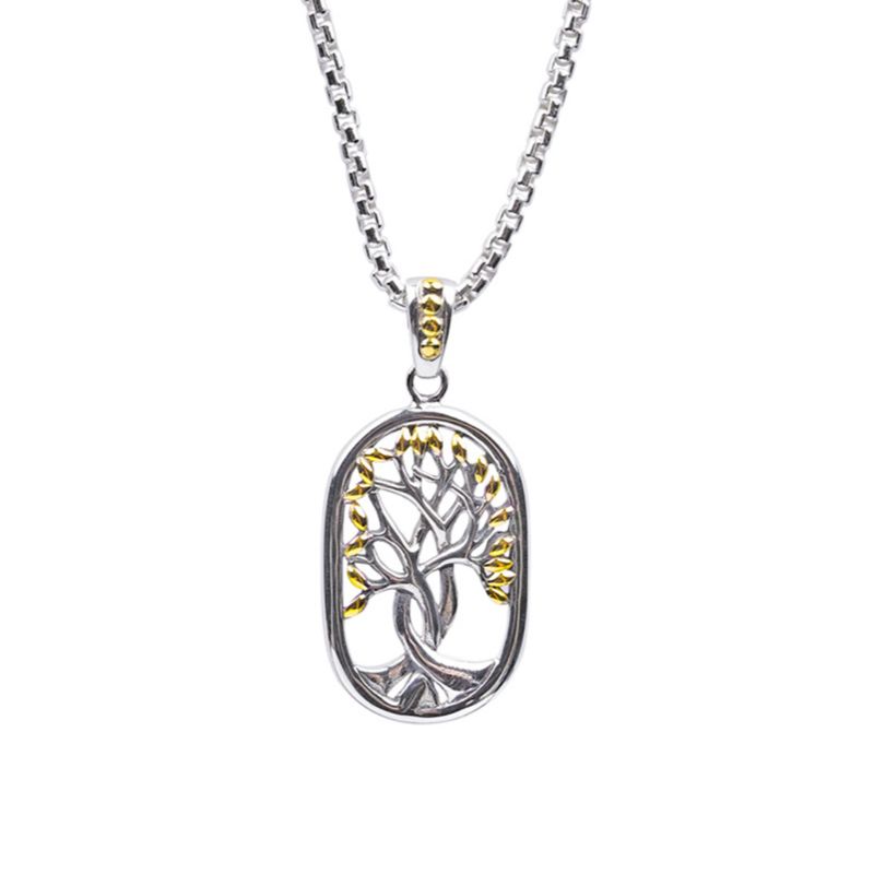 Sterling Silver 18k Tree of Life Pendant