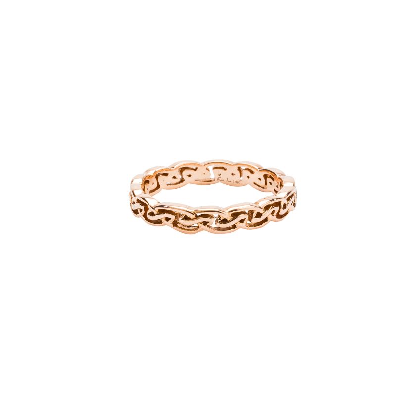 Rose Eternity Knot "Tay" Ring Narrow