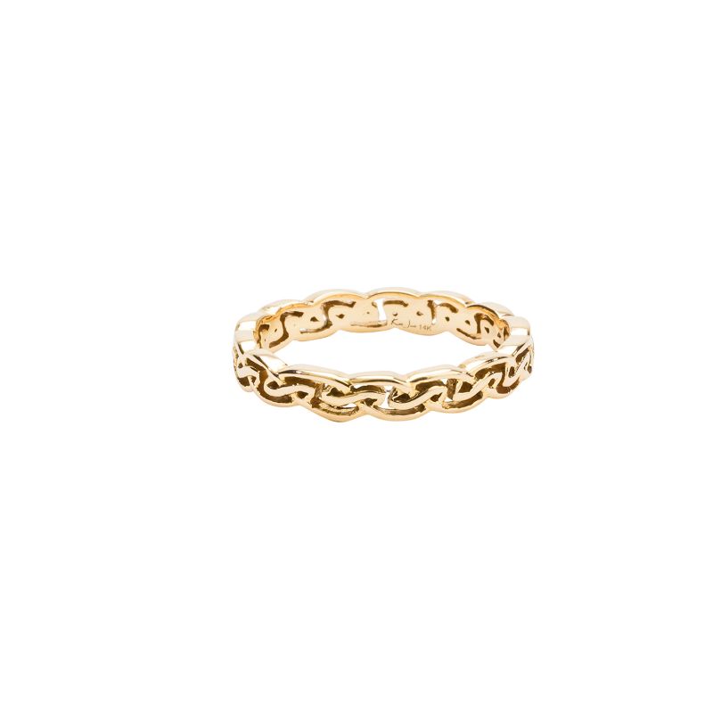 Yellow Eternity Knot "Tay" Ring Narrow