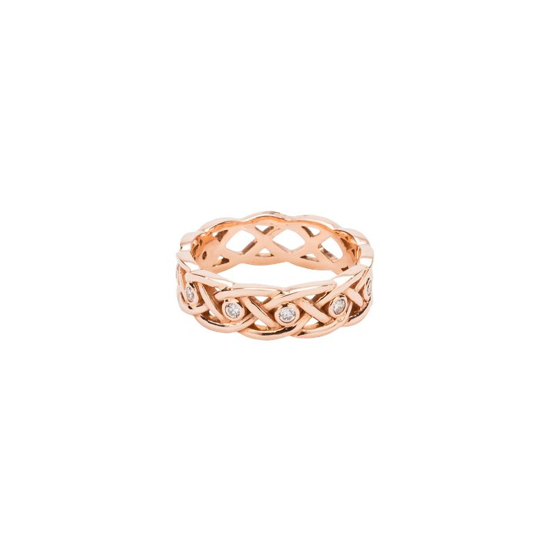 Rose Gold Diamond Wedding Ring Dia G SI 0.16 (8 dia) Ceres Ring