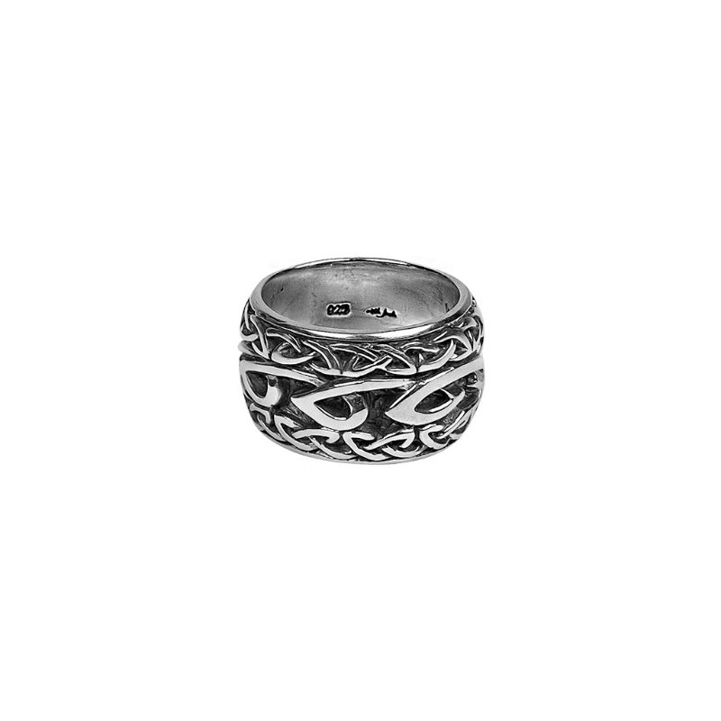 Sterling Silver Oxidized Celtic Knot Ring