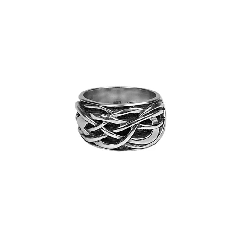 Sterling Silver Oxidized Celtic Knot Ring