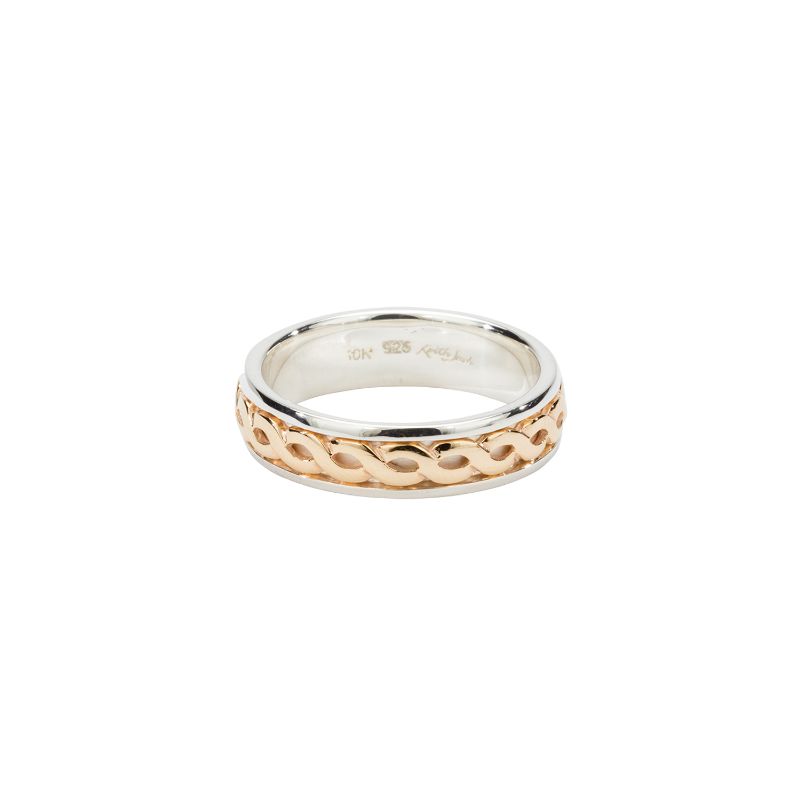 Sterling Silver 10k Celtic Weave Knot "Harrow" Ring