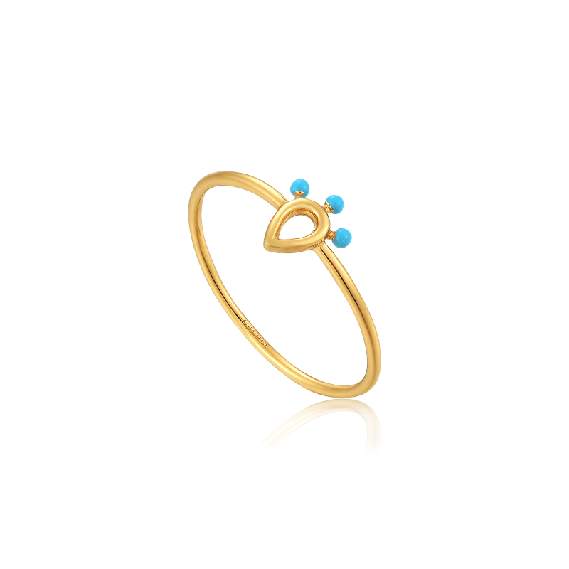 Dotted Raindrop Ring