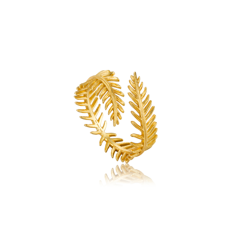 Palm Leaf Adjustable Ring