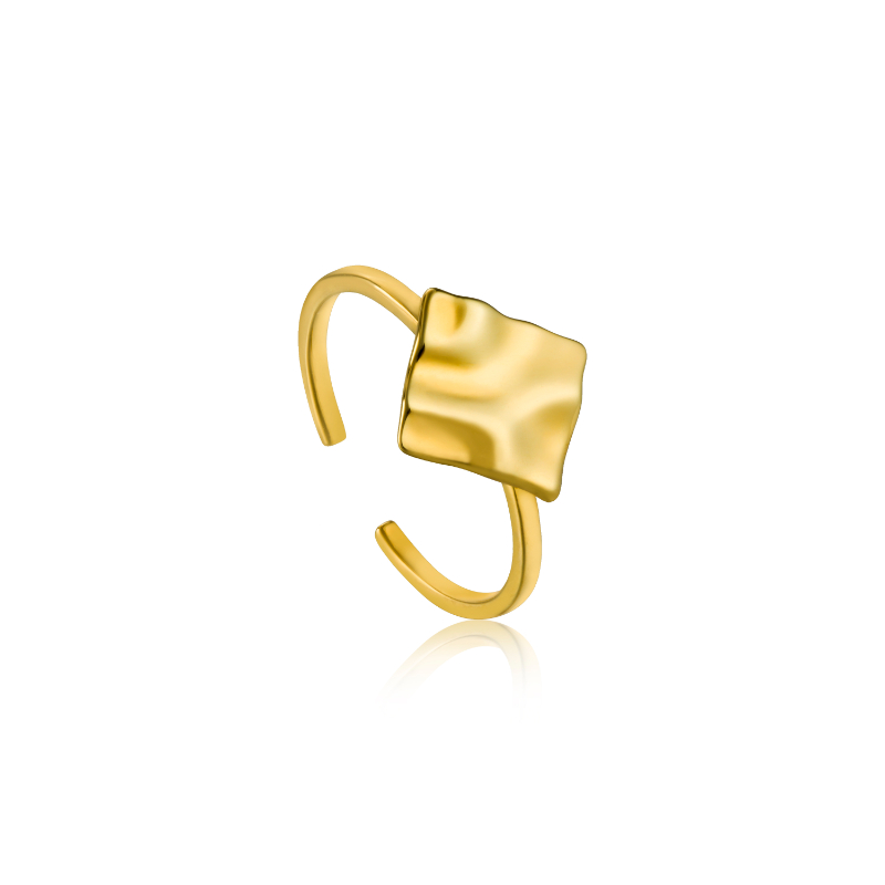 CRUSH SQUARE ADJUSTABLE RING